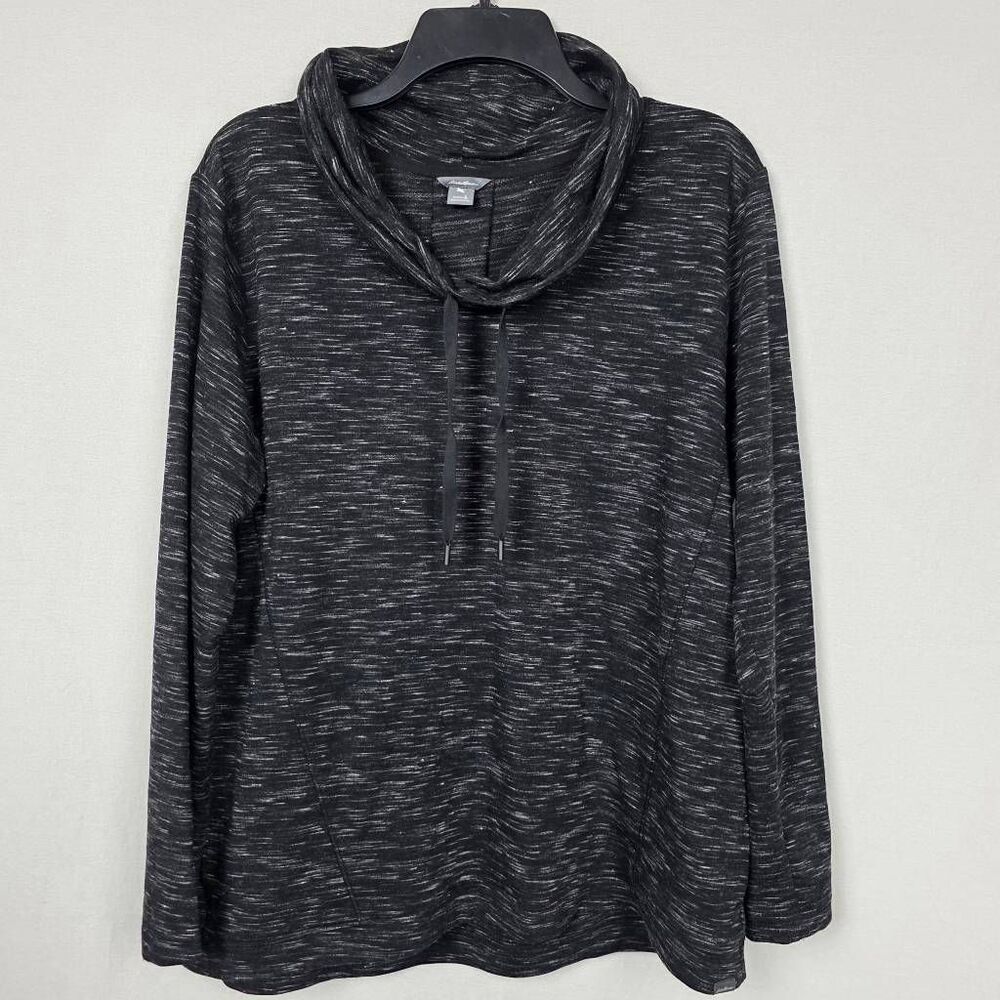 Eddie Bauer Cowl Neck Sweater Tunic Women’s Large Black